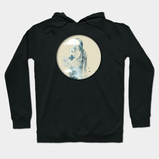 Swinging from a cloud Double exposure Hoodie